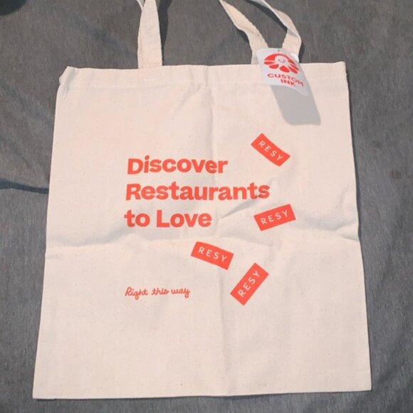 Rare RESY Beige Tote Bag, Custom Tote Bag, Personalized - Picture 1 of 2